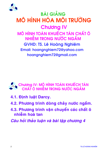 Giáo trình Mô hình hóa trong quản lý và nghiên cứu môi trường  Viện Khoa  học Nông nghiệp Việt Nam