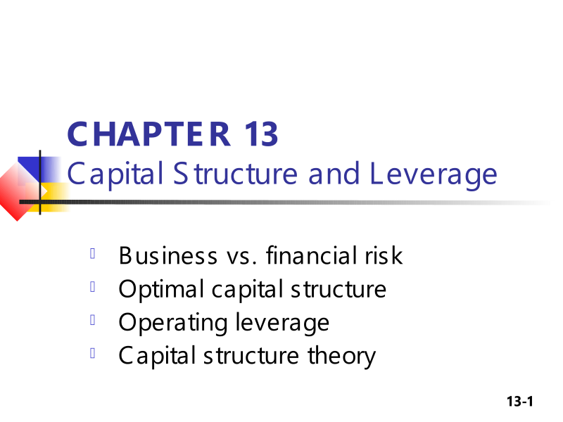 tailieuXANH Lecture Fundamentals of financial management Chapter 13