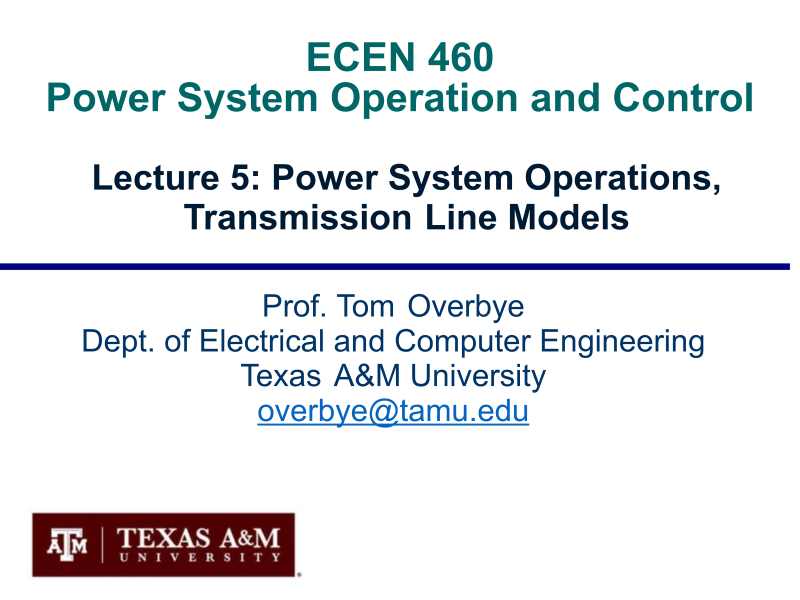 tailieuXANH Lecture Power system operation and control Lesson 5